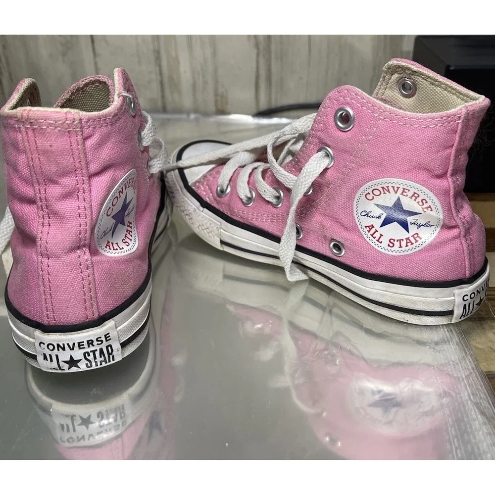 Pink Converse Chuck Taylors Girls Youth High Top Sneakers Size 11 8 Inches Long